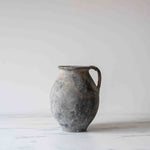 Textured Ceramic Vase with Handle - Grey vase Indaba
