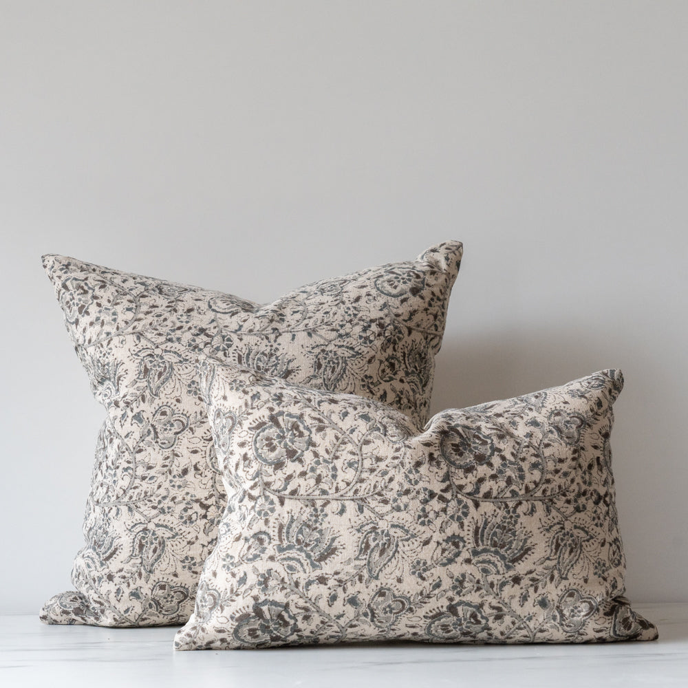 Aubrey Block Print Pillow Cover 3 - PILLOWS - blockprint - cool Rug & Weave Pillows