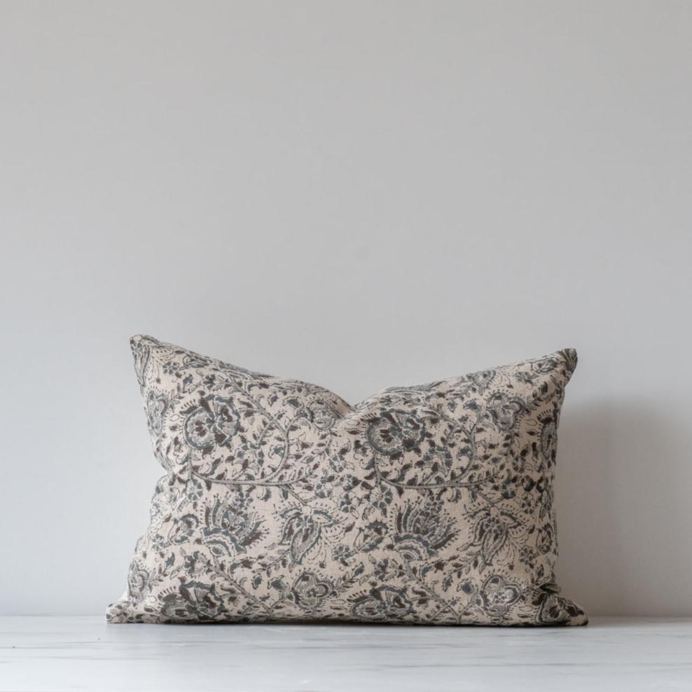 Aubrey Block Print Pillow Cover 3 - PILLOWS - blockprint - cool Rug & Weave Pillows
