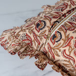 Mairi Block Print Ruffle Pillow Cover 1 - PILLOWS - block print - neutral Rug & Weave Pillows