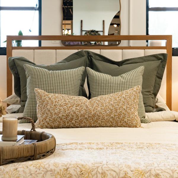 Tillie Long Lumbar Pillow Cover 1 - PILLOWS - block print - neutral Rug & Weave Pillows