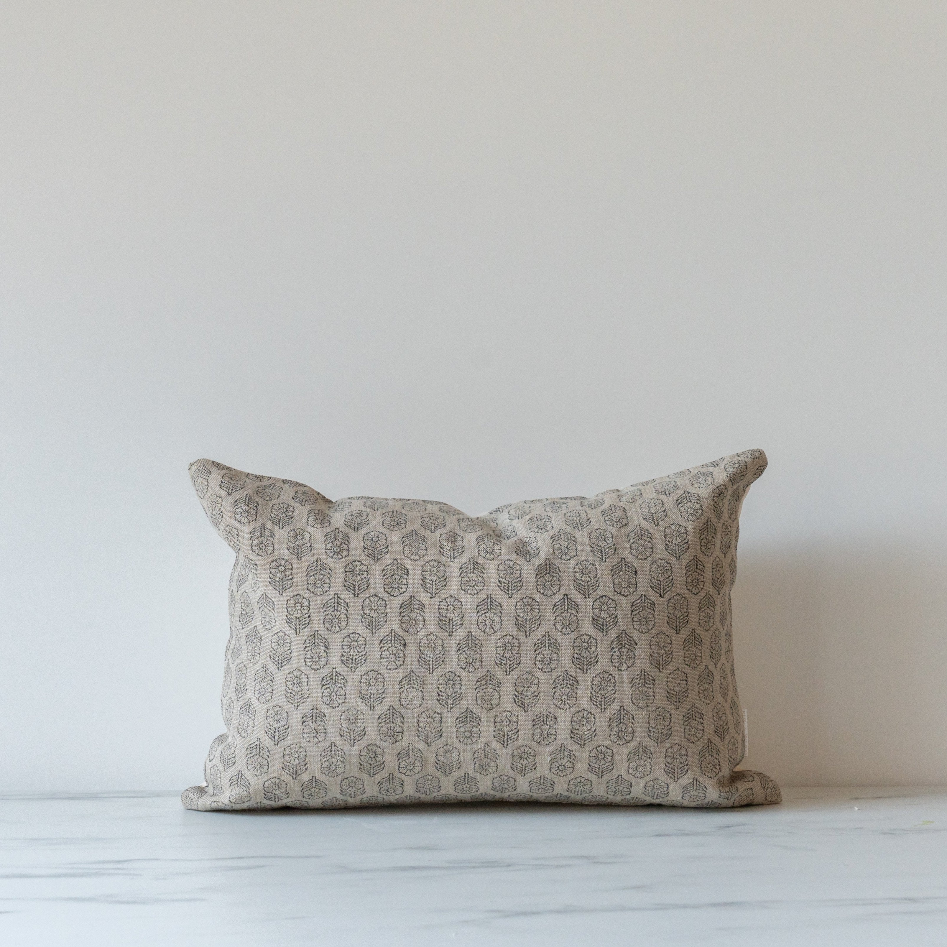 PRE-ORDER: Dolly Block Print Pillow Cover 1 - PILLOWS - block print - neutral Rug & Weave Pillows
