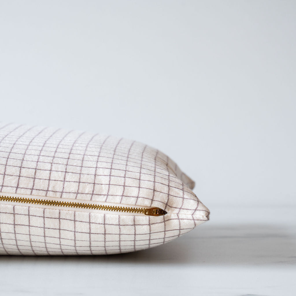 Double Sided Lanna Pillow Cover 1 - PILLOWS - Thai - neutral Rug & Weave Pillows