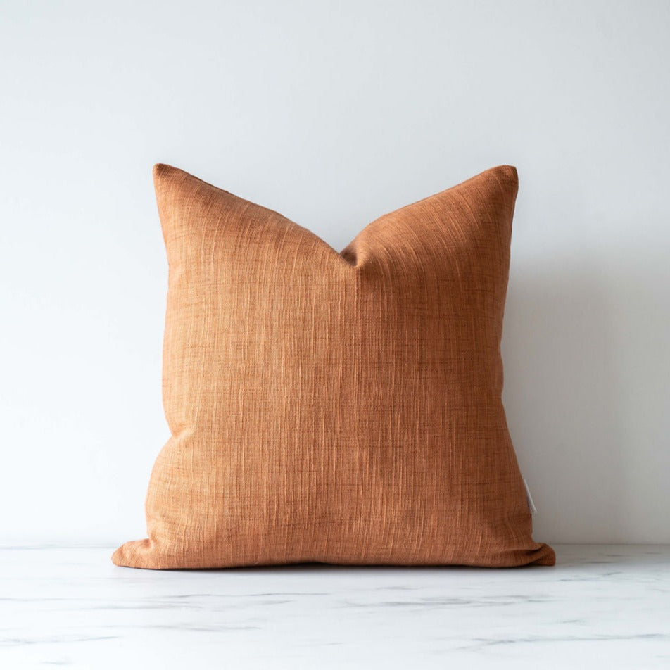 Double Sided Terracotta Thai Woven Pillow Cover 2 - PILLOWS - Thai - warm Rug & Weave Pillows