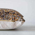 Aja Floral Pillow Cover 00-1 - PILLOWS - block print - neutral Rug & Weave Pillows