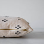 Double Sided Charcoal Dots Pillow Cover 1 - PILLOWS - Thai - neutral Rug & Weave Pillows