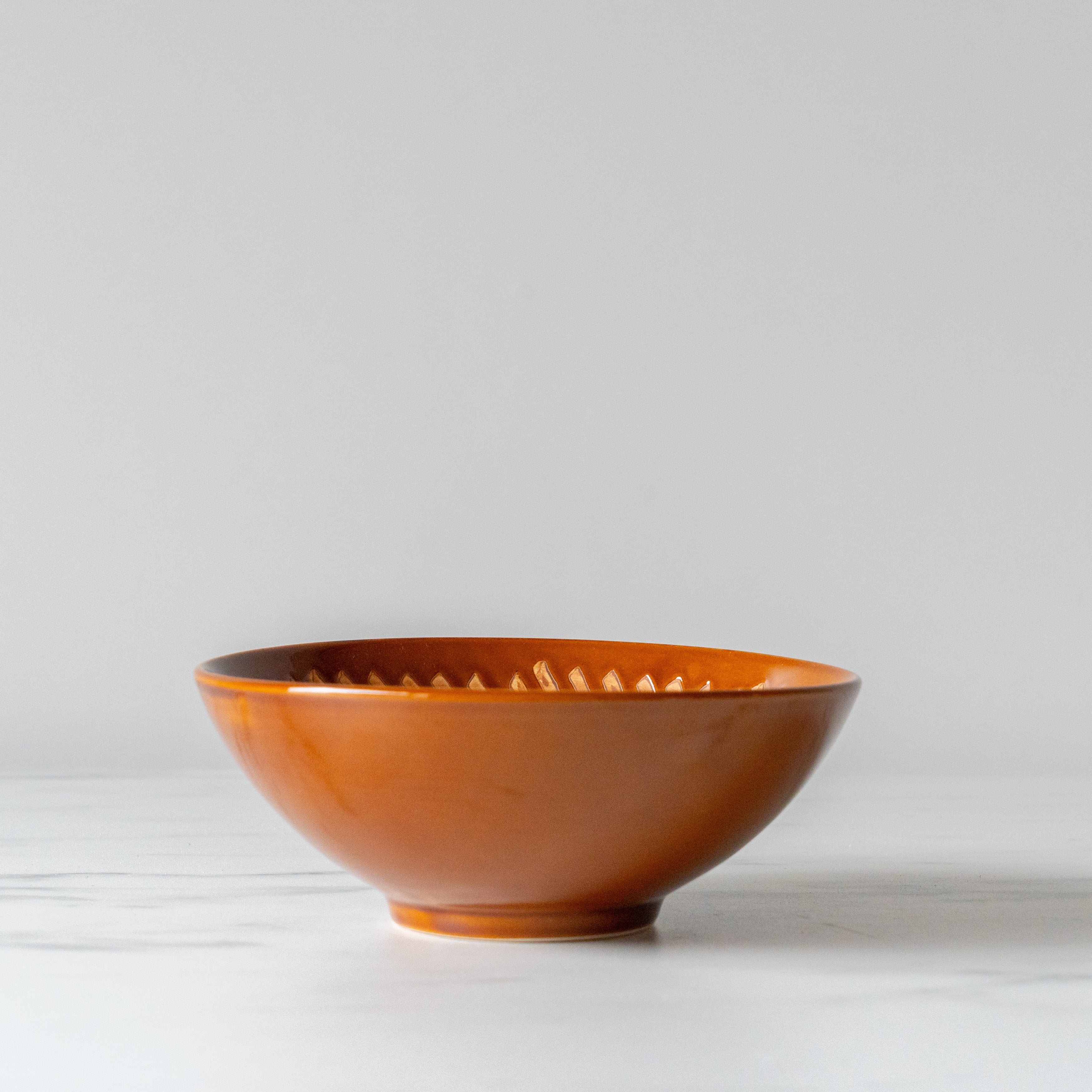 Hand-Painted Brown Bowl bowl Creative Co-op (DYA)
