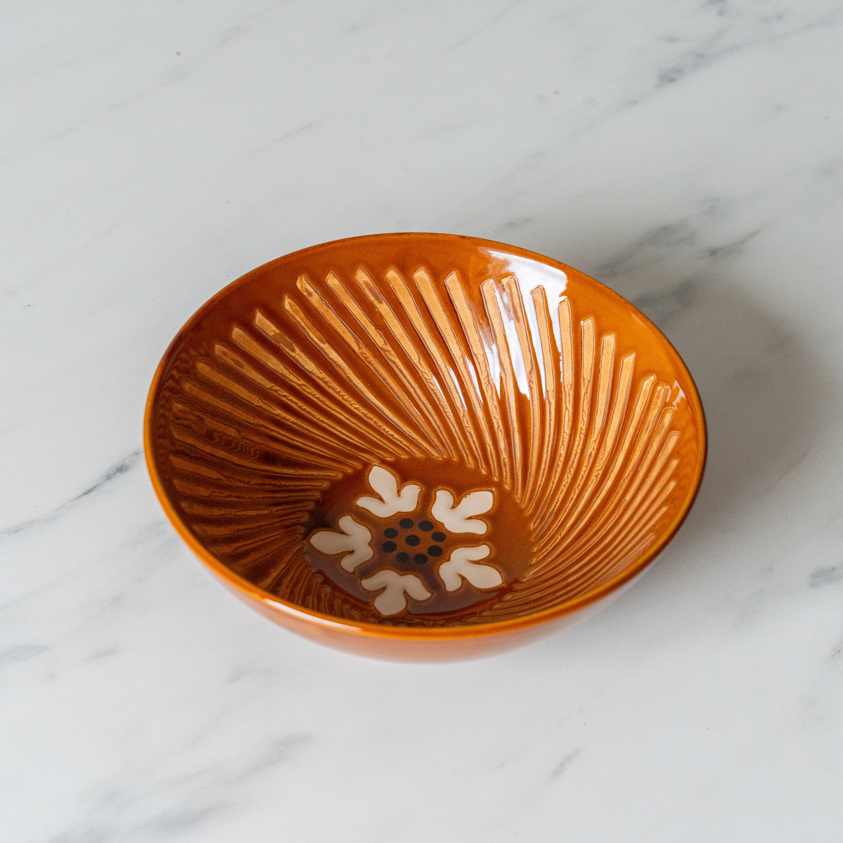 Hand-Painted Brown Bowl bowl Creative Co-op (DYA)