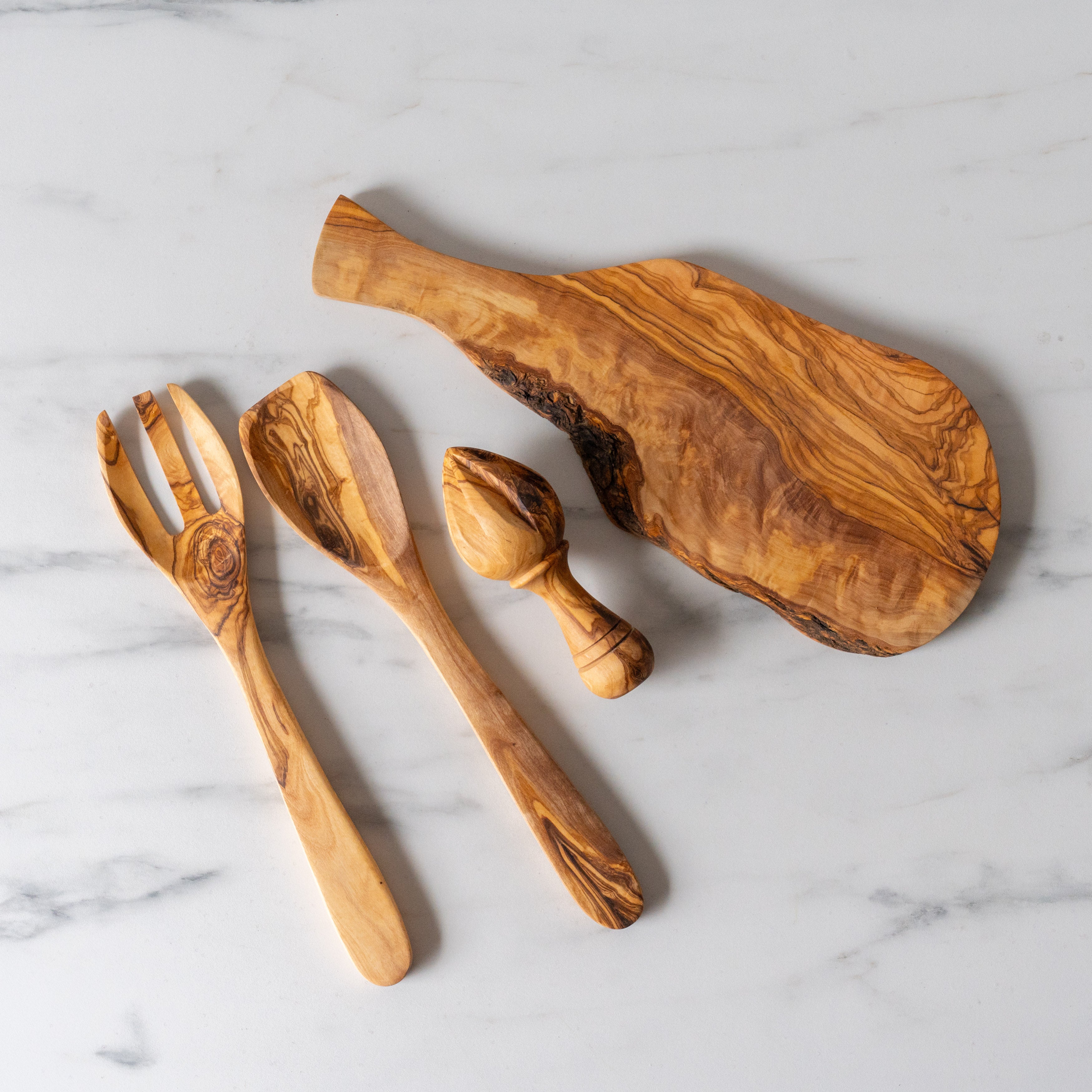 Olive Wood Lemon Press lemon press GHARYAN Stoneware & More (Faire)