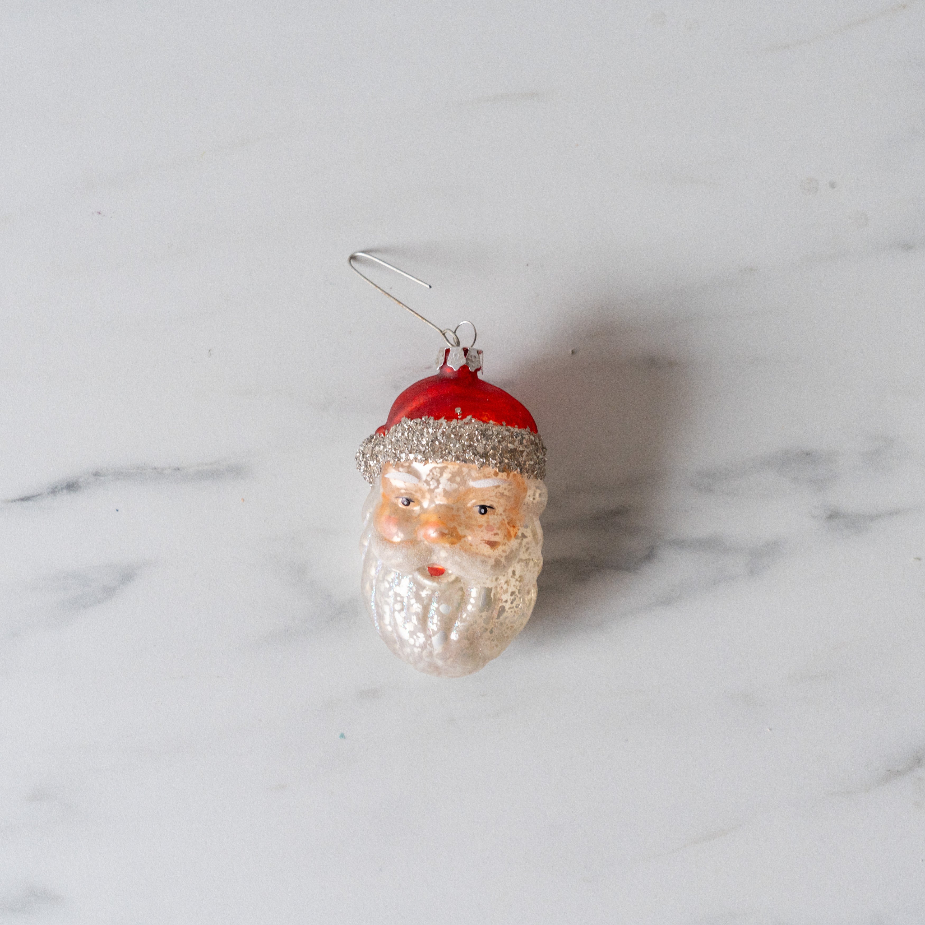 Aged Glass Santa Ornament CHRISTMAS 2025 Ragon House (Faire)
