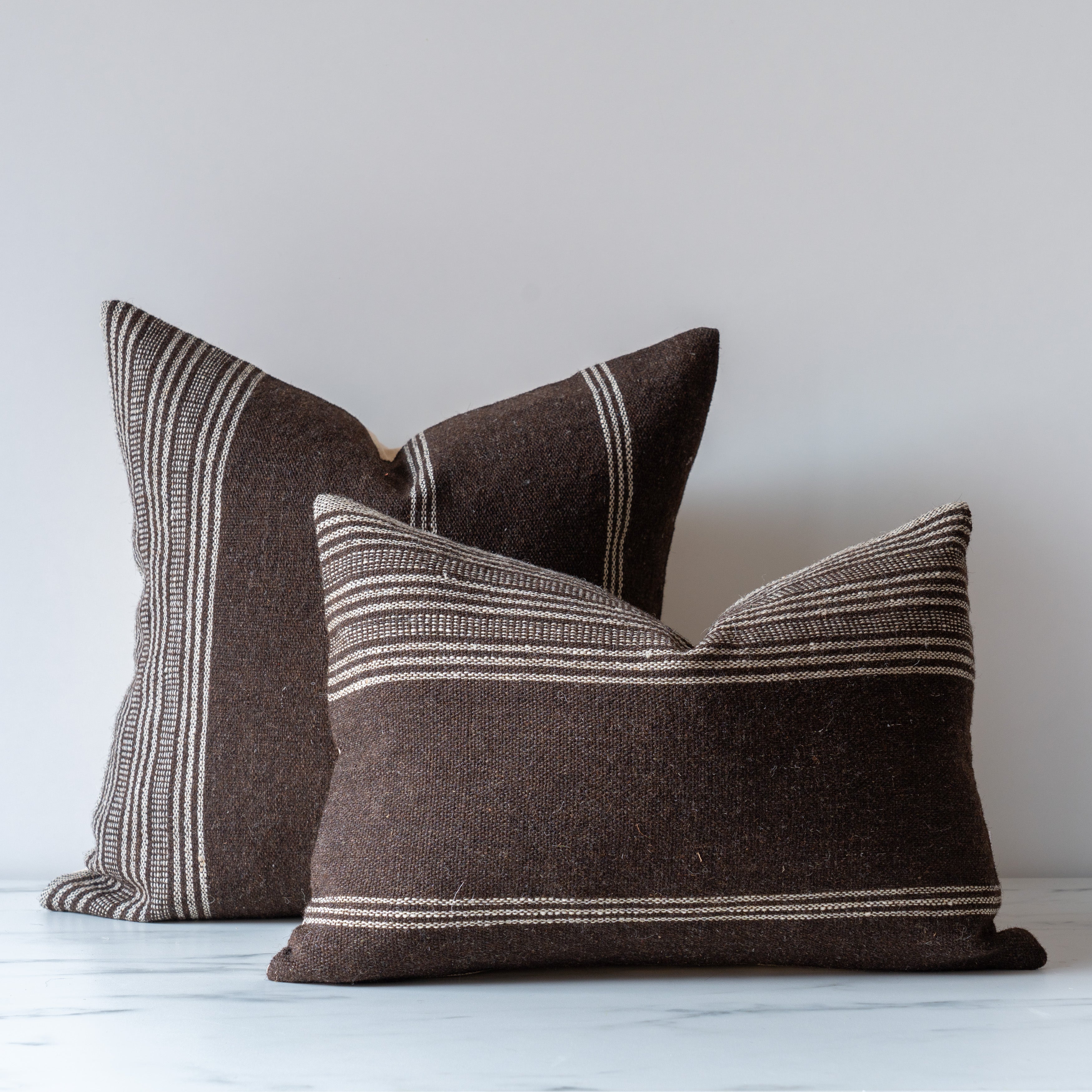 Umber Bhujodi Pillow Cover 1 - PILLOWS - Bhujodi - neutral Rug & Weave Pillows