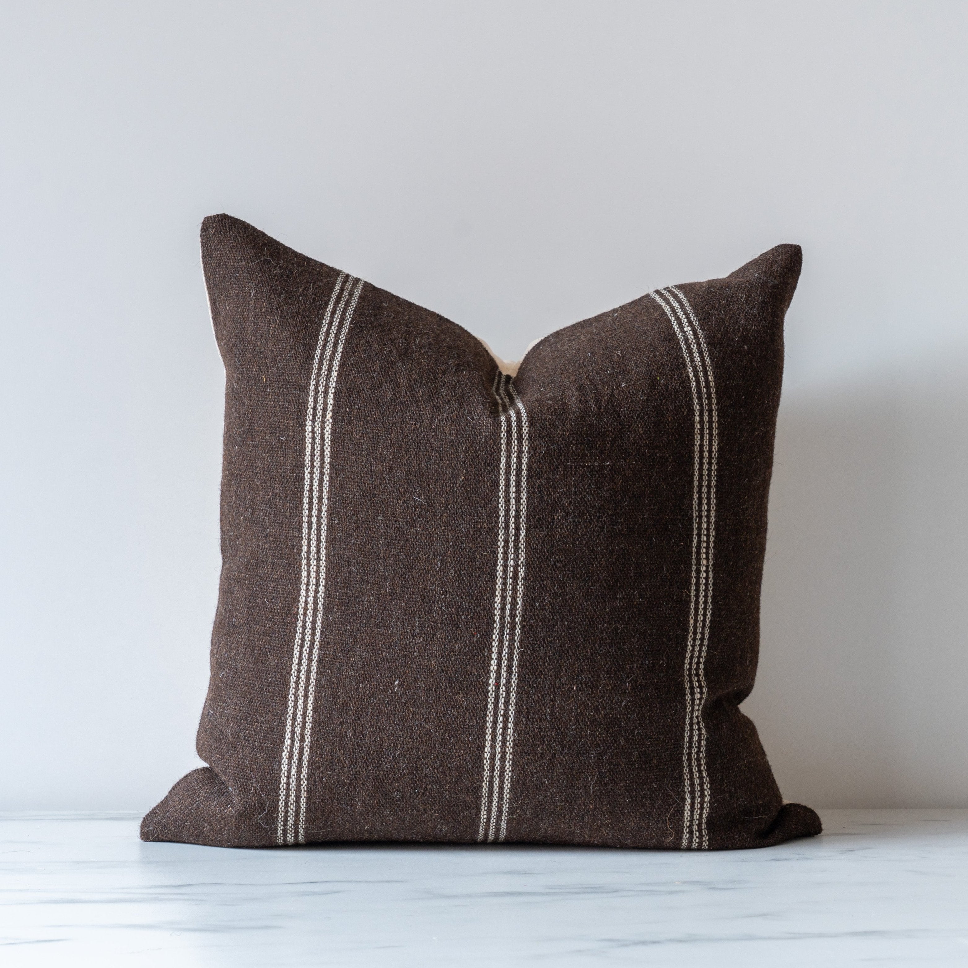 Umber Bhujodi Pillow Cover 1 - PILLOWS - Bhujodi - neutral Rug & Weave Pillows