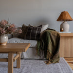 Umber Bhujodi Fringe Pillow Cover 1 - PILLOWS - Bhujodi - neutral Rug & Weave Pillows