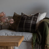 Umber Bhujodi Fringe Pillow Cover 1 - PILLOWS - Bhujodi - neutral Rug & Weave Pillows