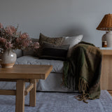 Umber Bhujodi Pillow Cover 1 - PILLOWS - Bhujodi - neutral Rug & Weave Pillows