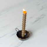 Antiqued Scallop Taper Candle Holder candle holder Bohemia Design (Faire)