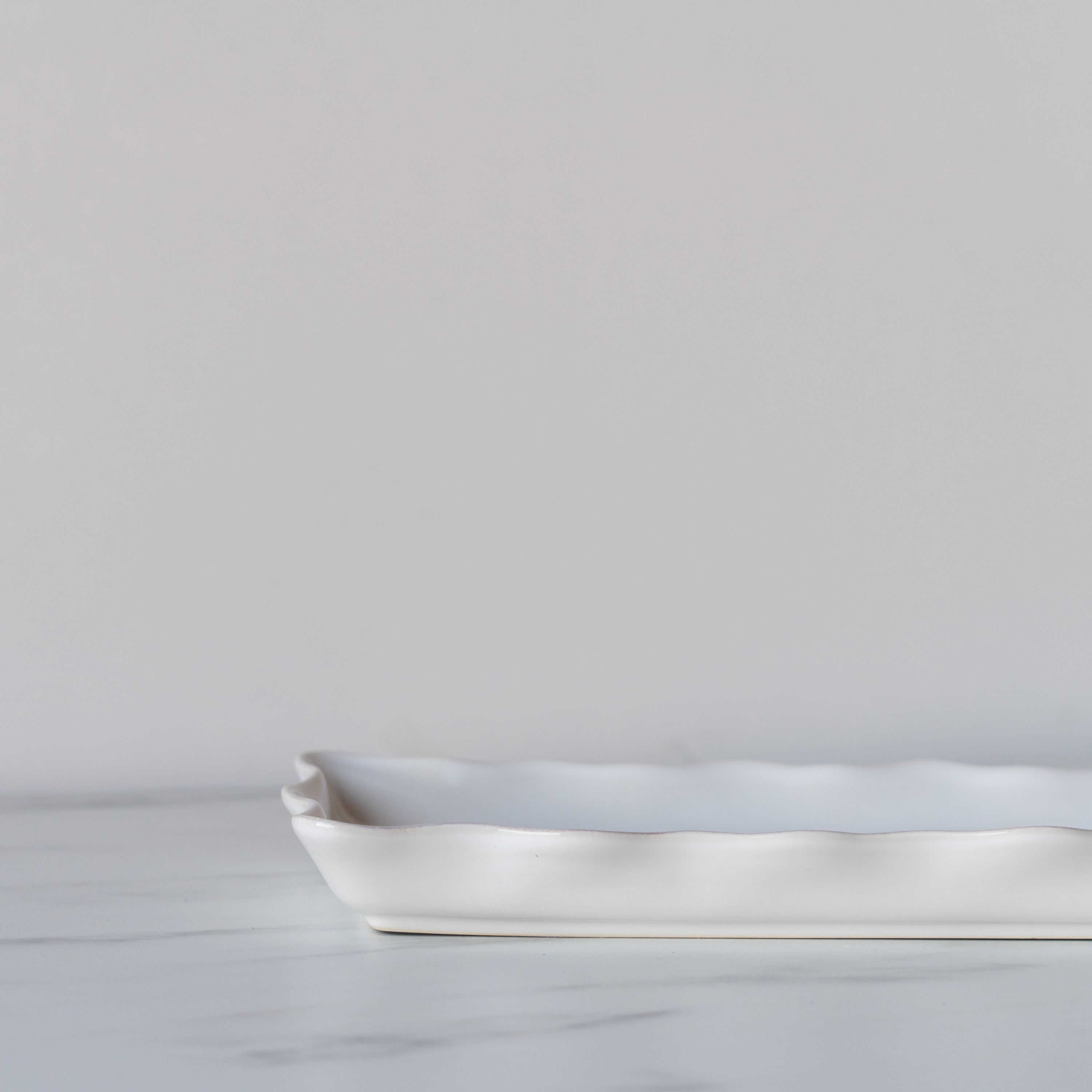 Stoneware Tray with Ruffled Edge tray David Shaw