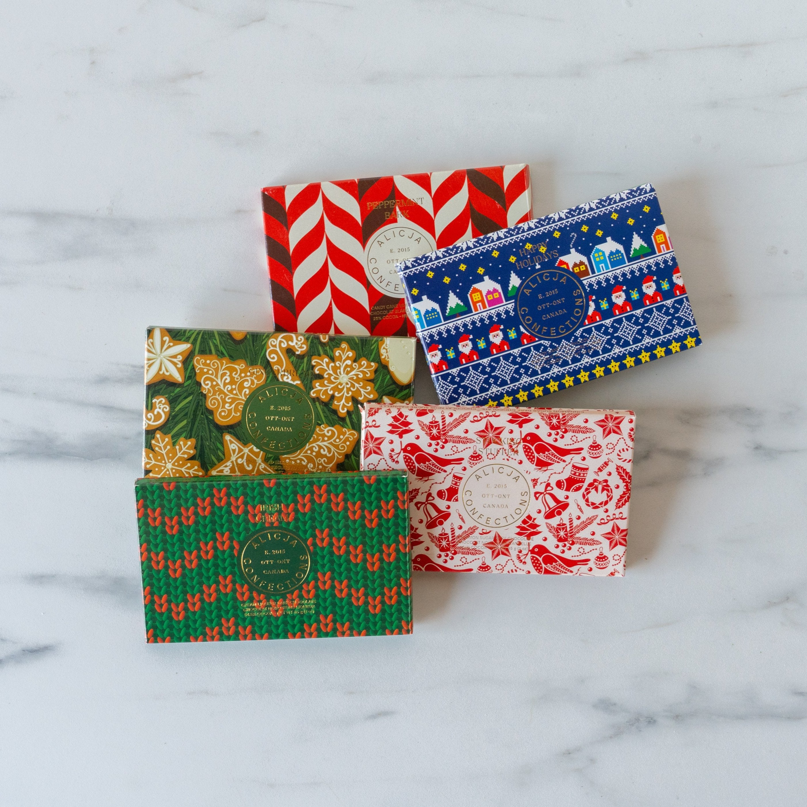 Postcard Chocolate Bar - Holiday chocolate Alicja Confections (Faire)