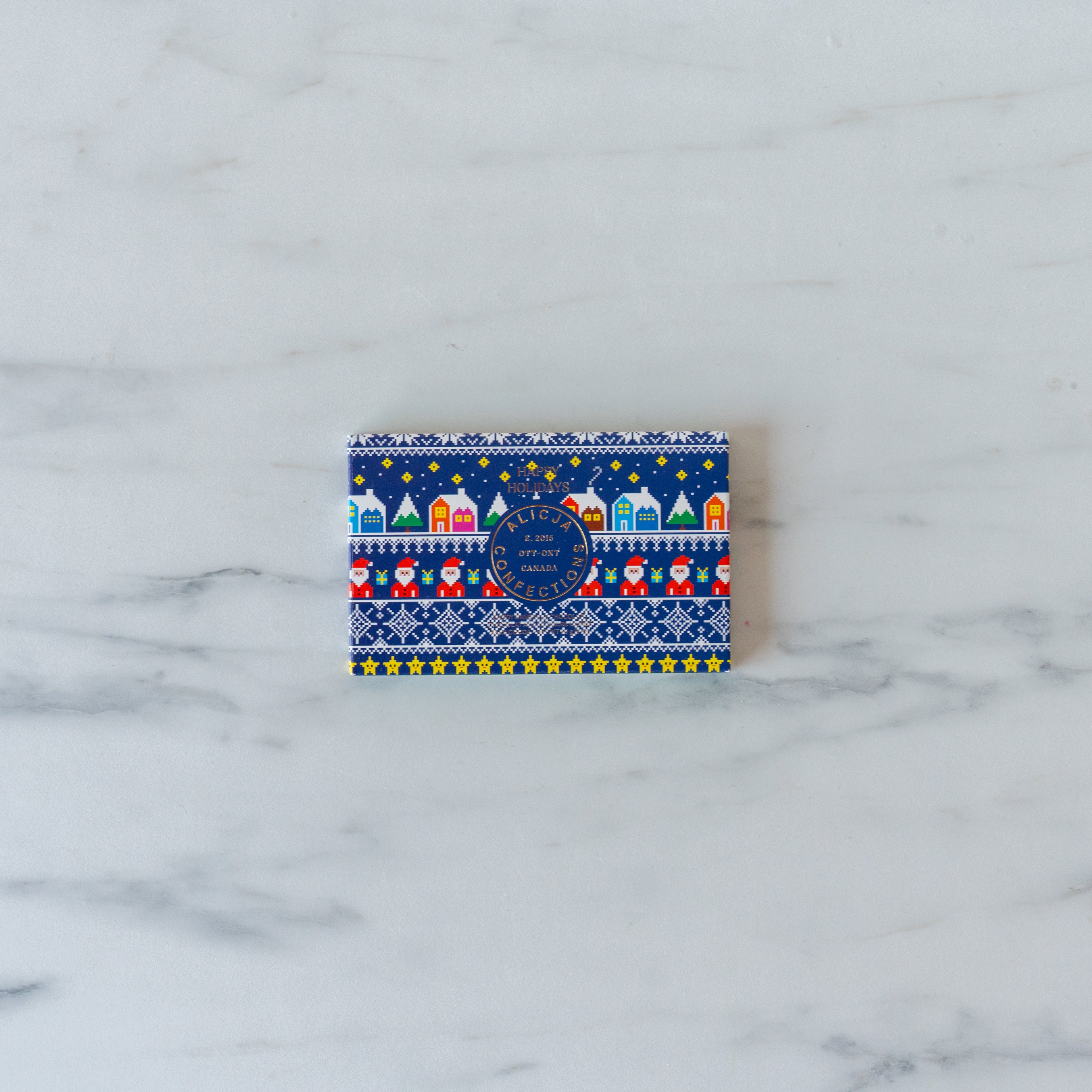 Postcard Chocolate Bar - Holiday chocolate Alicja Confections (Faire) Candy Cane Milk Chocolate