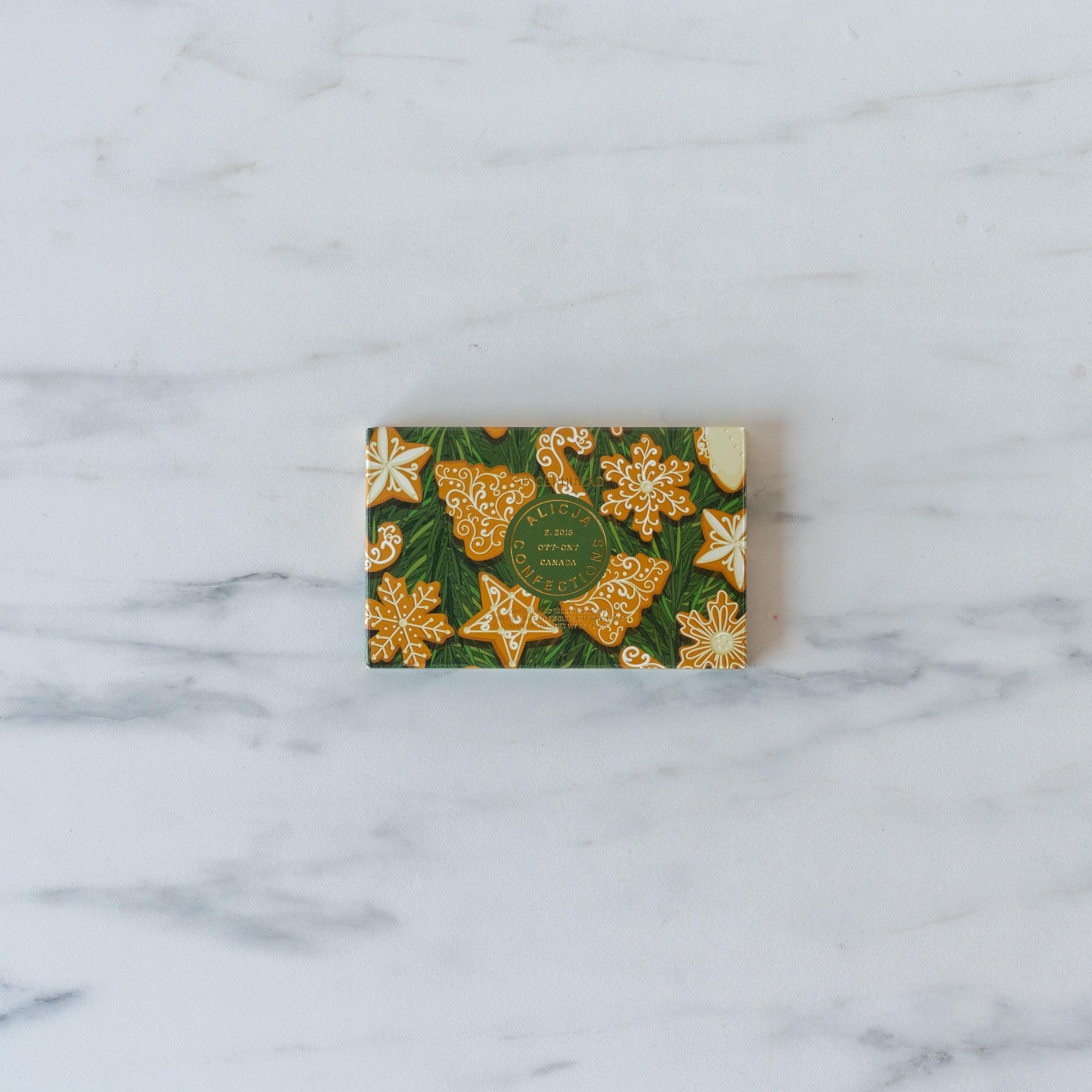 Postcard Chocolate Bar - Holiday chocolate Alicja Confections (Faire) Gingerbread