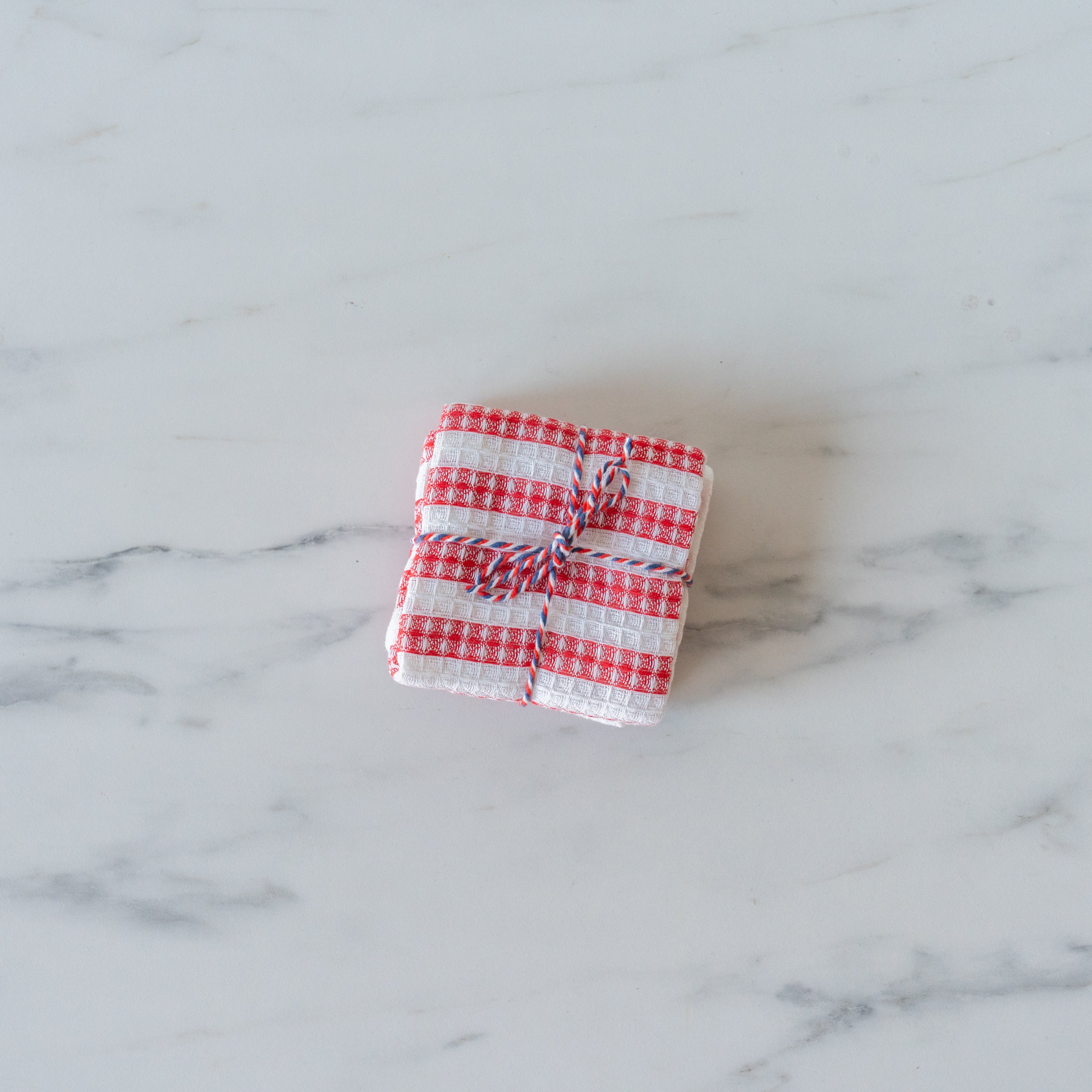 Red Waffle Dish Cloth Set CHRISTMAS 2024 Fort & Field (Faire)