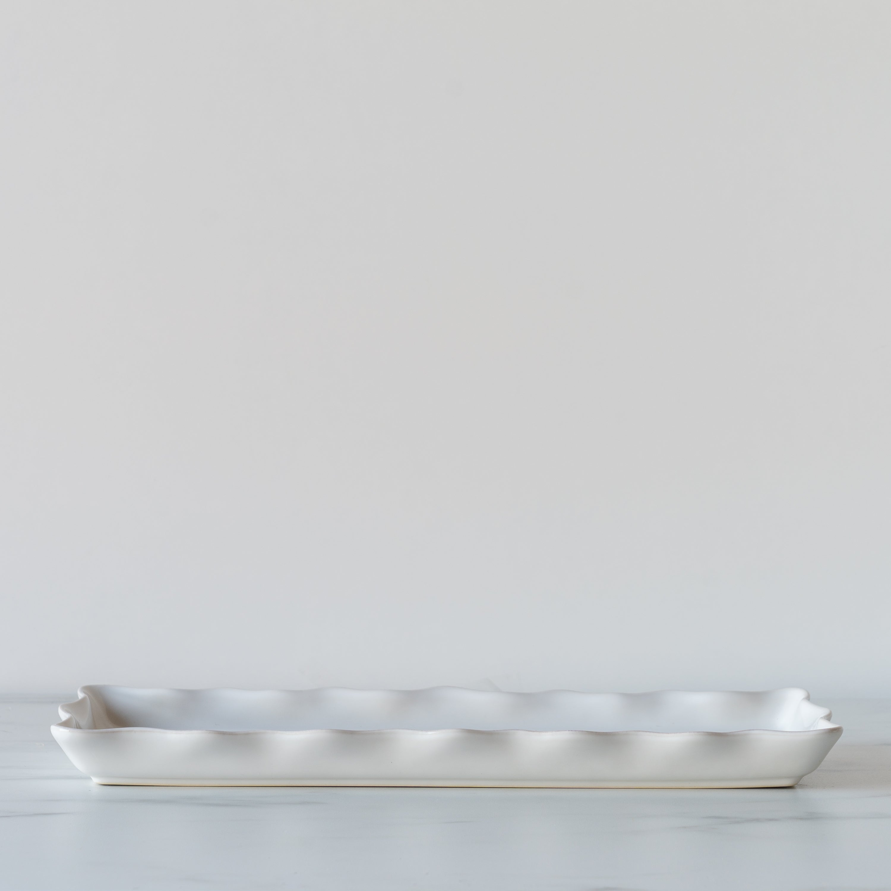 Stoneware Tray with Ruffled Edge tray David Shaw