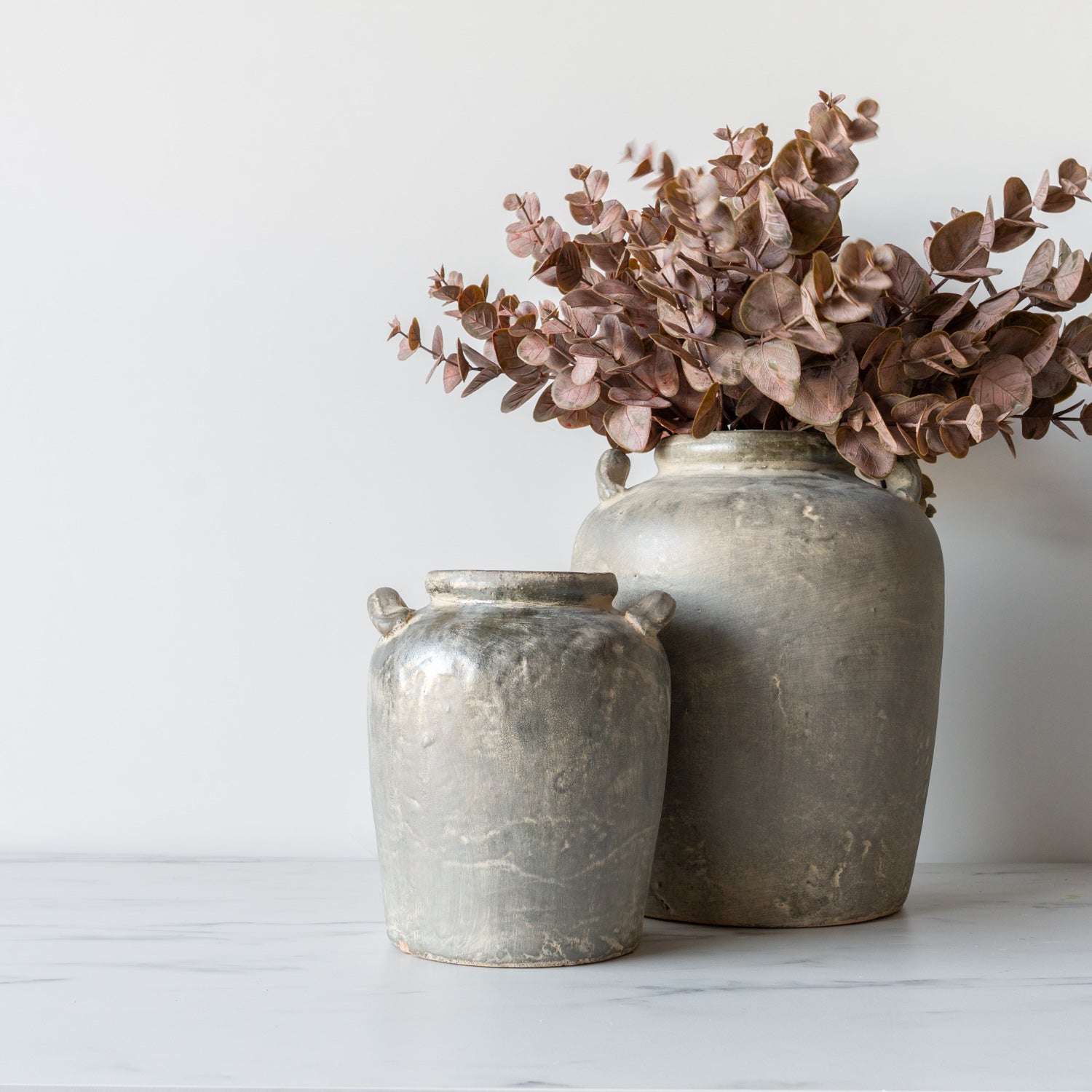 Aged Urn with Handles vase Indaba Small