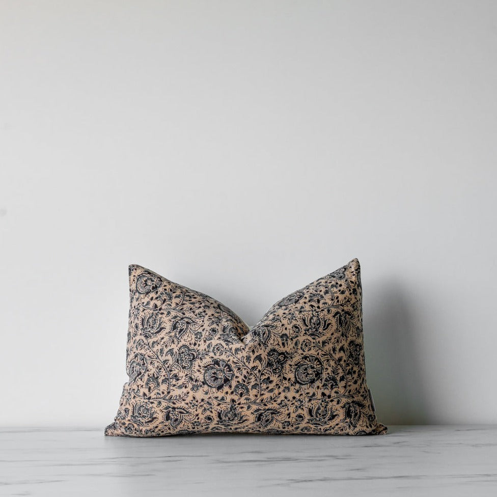 Agnes Block Print Pillow Cover 3 - PILLOWS - blockprint - cool Rug & Weave Pillows