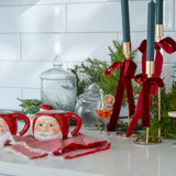 Red Vintage Santa Mug CHRISTMAS 2024 Creative Co-op (DYA)
