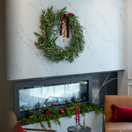 White Plum Berry Cypress Wreath CHRISTMAS 2025 Luxe B Co (Faire)