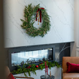 White Plum Berry Cypress Wreath CHRISTMAS 2025 Luxe B Co (Faire)