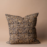 Aja Floral Pillow Cover 00-1 - PILLOWS - block print - neutral Rug & Weave Pillows 20" x 20"
