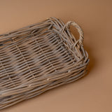 Rectangular Rattan Tray with Handles tray Bacon Basketware (Faire)