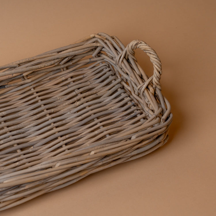 Rectangular Rattan Tray with Handles tray Bacon Basketware (Faire)