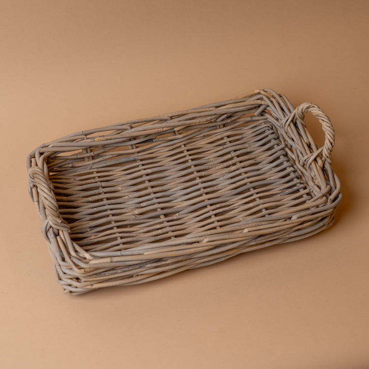 Rectangular Rattan Tray with Handles tray Bacon Basketware (Faire) Small