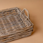 Rectangular Rattan Tray with Handles tray Bacon Basketware (Faire)