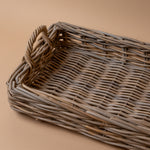 Rectangular Rattan Tray with Handles tray Bacon Basketware (Faire)