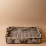 Rectangular Rattan Tray with Handles tray Bacon Basketware (Faire) Large
