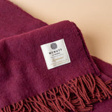 Supersoft Bordeaux Wool Blanket