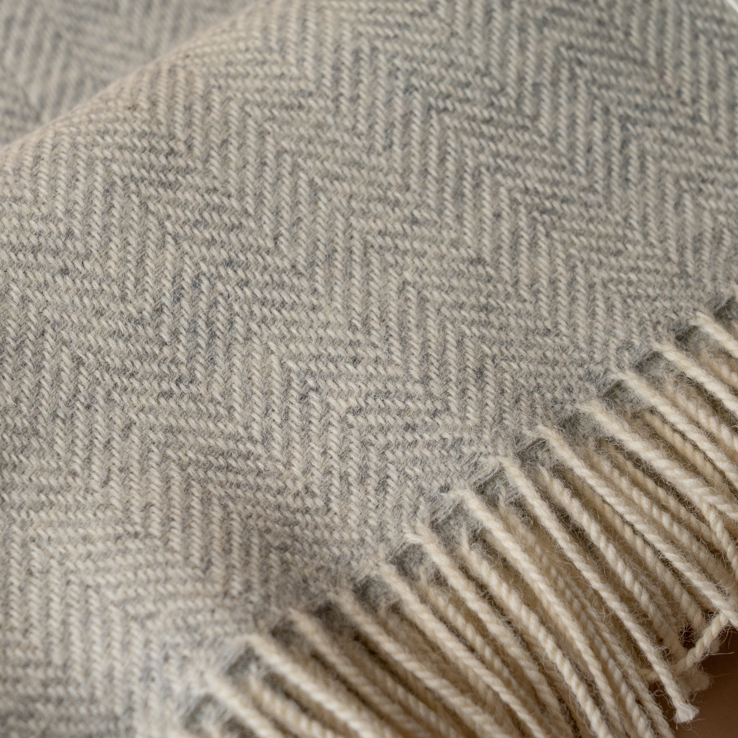 Grey Clouds Wool Blanket blanket McNutt