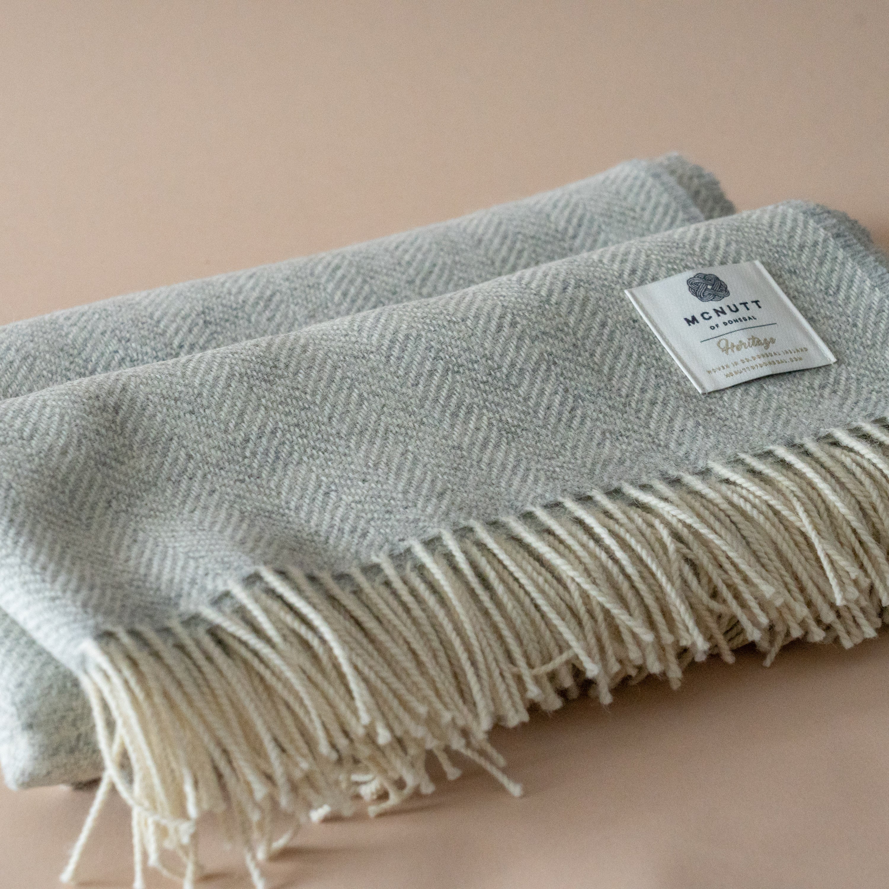 Grey Clouds Wool Blanket blanket McNutt