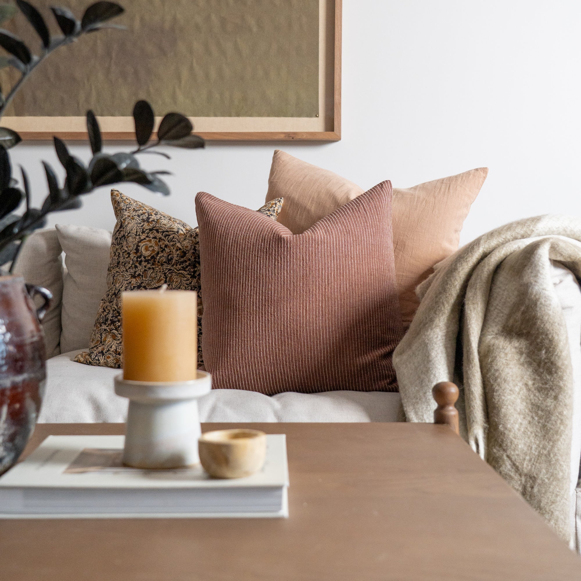 Cordelia Pillow Cover 2 - PILLOWS - Linen - warm Rug and Weave Pillows