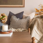 Mila Block Print Ruffle Pillow Cover 1 - PILLOWS - block print - neutral ORNA HOUSE