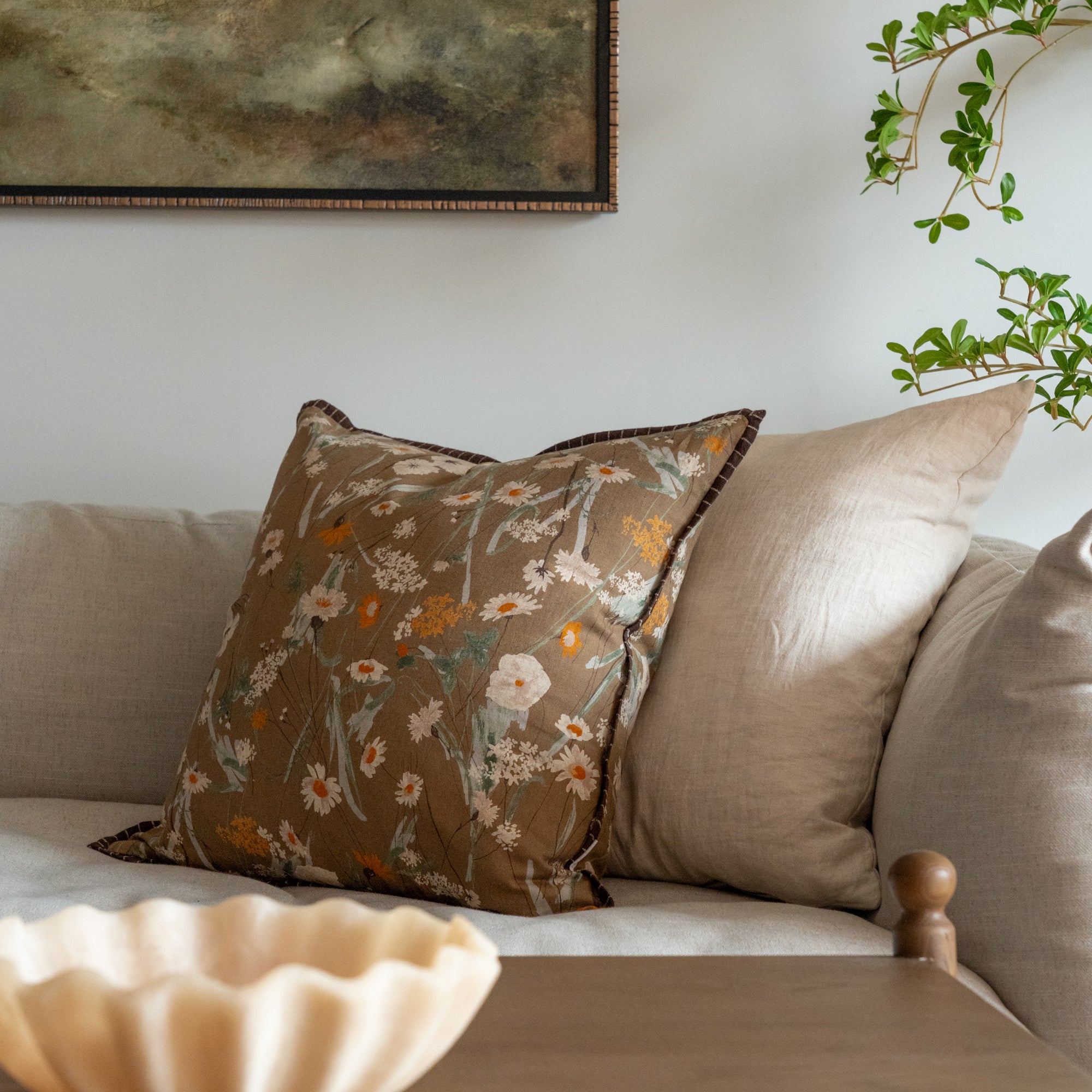 Mackie Pillow Cover 2 - PILLOWS - Linen - warm Rug & Weave Pillows