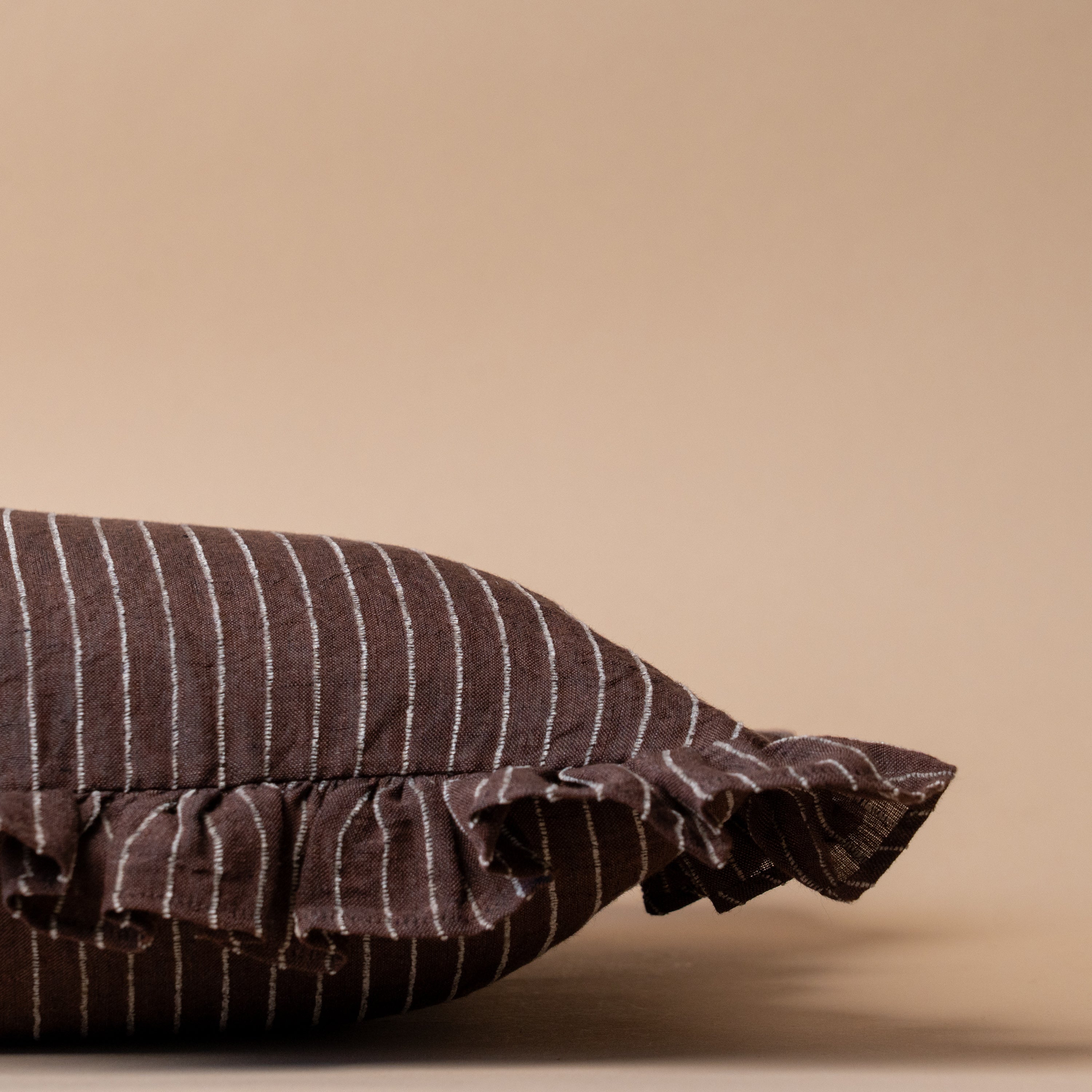 Enzo Ruffle Pillow Cover 2 - PILLOWS - linen - warm Rug & Weave Pillows