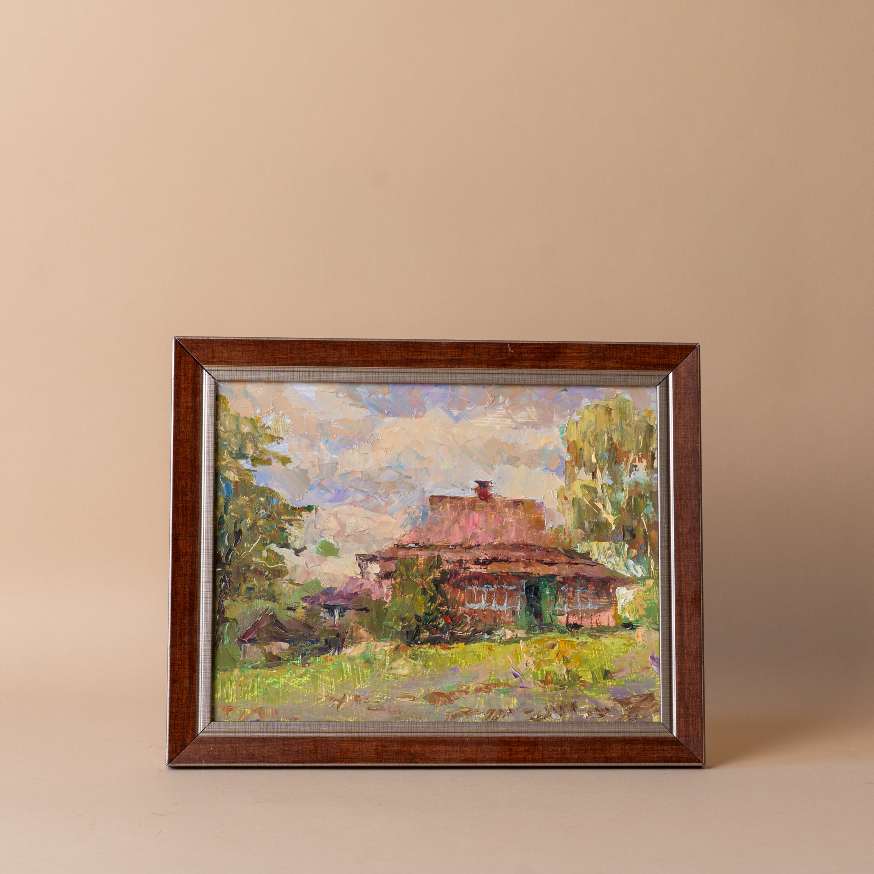 "Forest Dwelling" Framed Vintage Painting ARTWORK - vintage painting Hauer Market