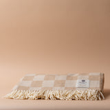 Supersoft Beige Check Wool Blanket blanket McNutt