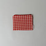 Everyday Gingham Zipper Pouch reusable bag Rug and Weave Pillows Red