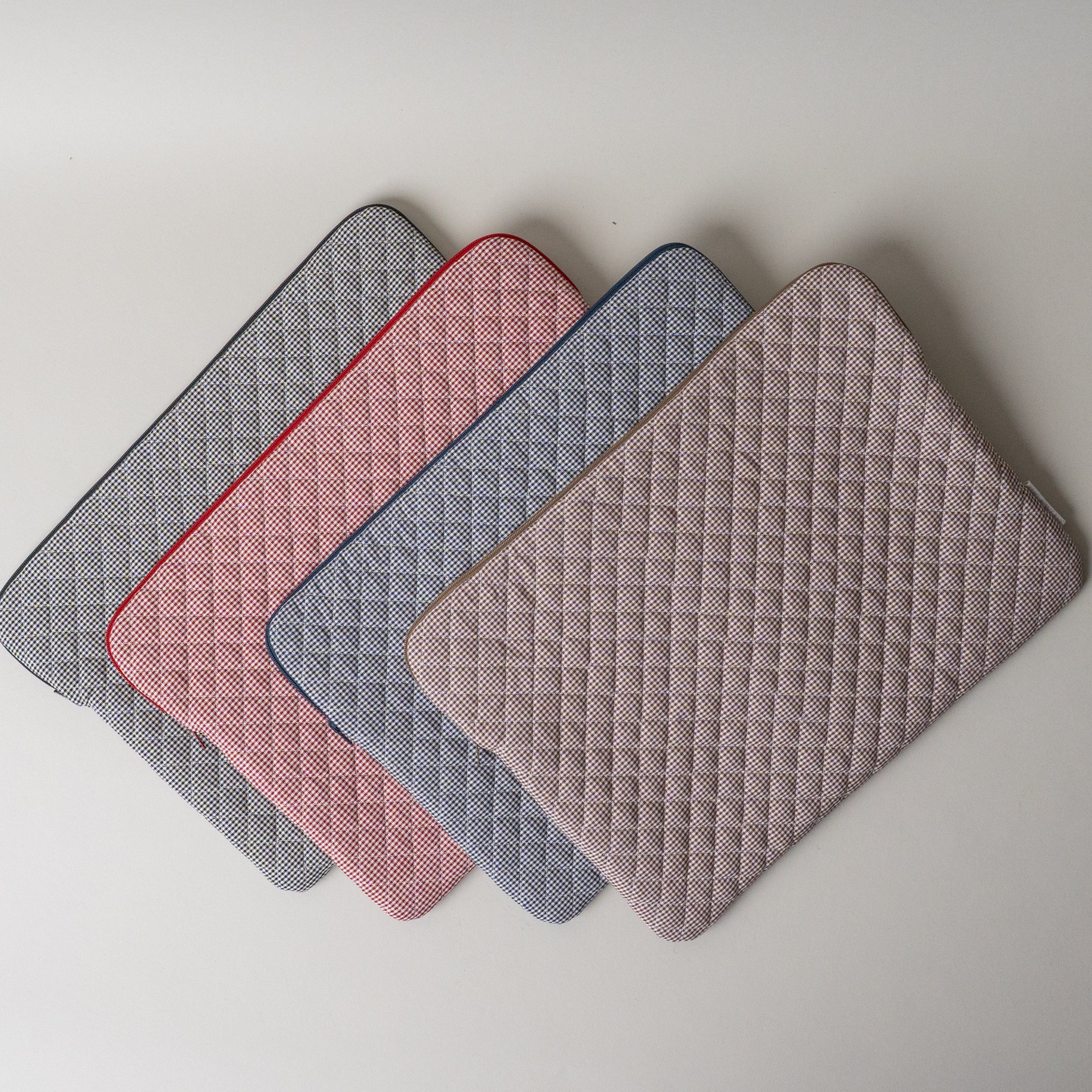 Quilted Gingham Laptop Sleeve laptop sleeve Rug & Weave Pillows