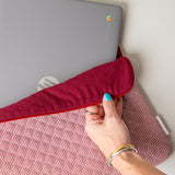 Quilted Gingham Laptop Sleeve